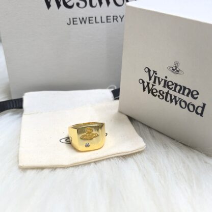 Vivienne Westwood CARLO Square Saturn Solitaire Ring - Image 5