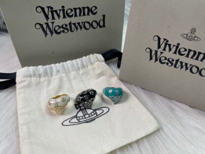 Vivienne Westwood Heart Enamel Ring - Image 5