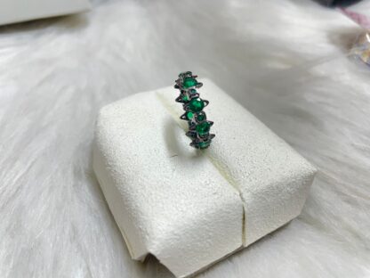 Vivienne Westwood Multi-Saturn Green Diamond Ring - Image 5