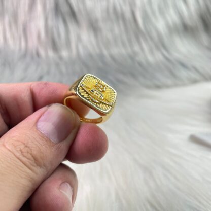 Vivienne Westwood Square Wax Saturn Ring - Image 5