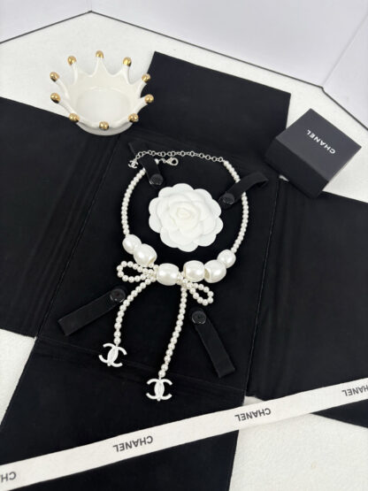 Chanel Temperamental Lady Style Pearl Long Necklace - Image 5