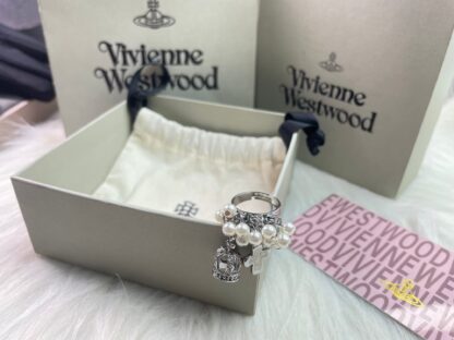 Vivienne Westwood Crown Pearl Open Ring - Image 4