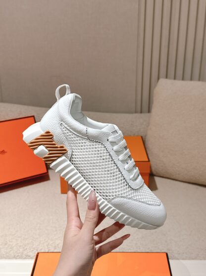 Hermes classic couple white comfortable casual sports shoes - Image 5