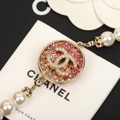 Chanel Heart Gradient Pearl Sweater Necklace - Image 5