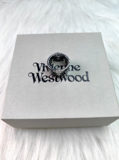 Vivienne Westwood Upper and Lower Saturn Lacquer Ring - Image 5