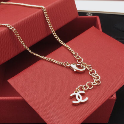 Chanel Colored Diamond Double C Necklace - Image 4
