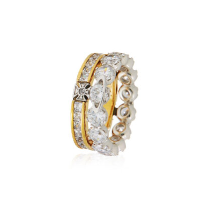 Vivienne Westwood Double Diamond Saturn Ring - Image 5