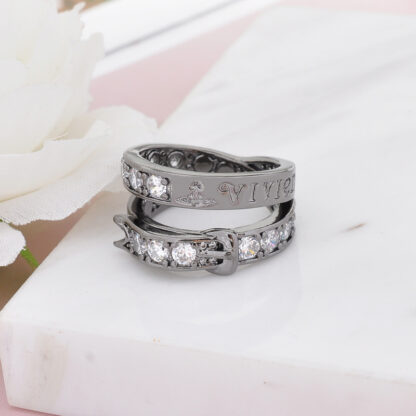 Vivienne Westwood Double Circle Belt Buckle Letter Ring - Image 5
