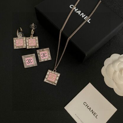 Chanel Square Double C Necklace