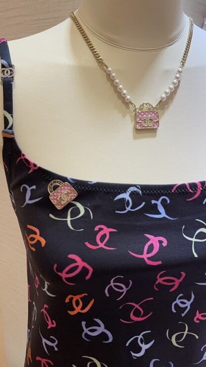 Chanel pink bag necklace - Image 5