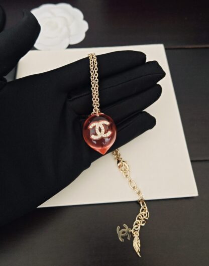 Chanel Pink Peach Necklace - Image 5