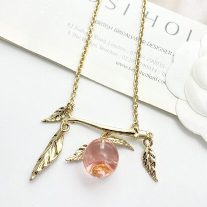 Chanel Vintage Peach Necklace - Image 5