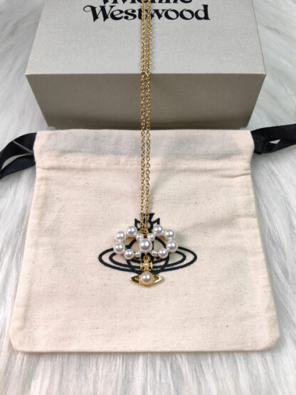 Vivienne Westwood Bow Pearl Necklace - Image 5