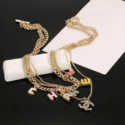 Chanel simple and elegant classic multi-layer chain necklace - Image 5