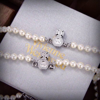 Vivienne Westwood Saturn Pearl Necklace - Image 5