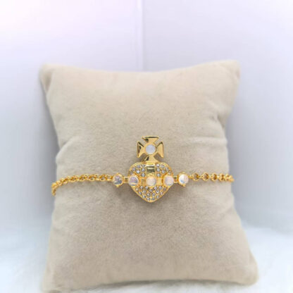Vivienne Westwood OONA Heart Pearl Saturn Bracelet Women - Image 4