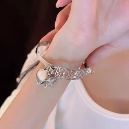 Vivienne Westwood Heart Star Letter Saturn Bracelet - Image 5