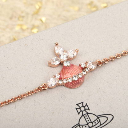 Vivienne Westwood Colorful Semi-translucent Enamel Saturn Bracelet - Image 5