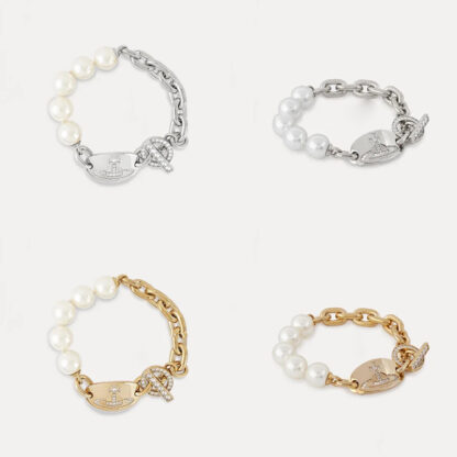 Vivienne Westwood zircon oval brand mixed bracelet - Image 5