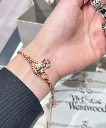 Vivienne Westwood Classic Sparkling Saturn Ring Bracelet - Image 5