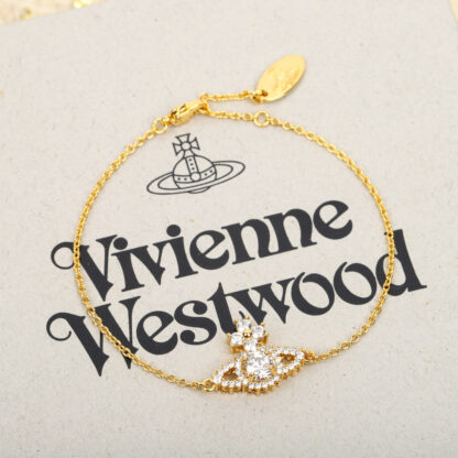 Vivienne Westwood Classic Sparkling Saturn Ring Bracelet - Image 4