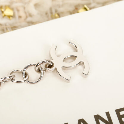 Chanel blue heart flower double c necklace - Image 5