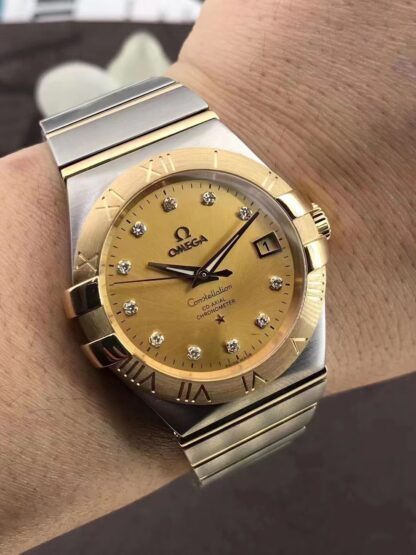 Omega Constellation Series Inter Gold Set with Diamonds Yellow Face - Image 5