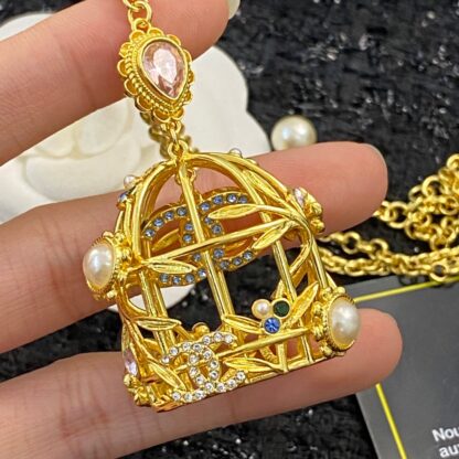 Chanel bird cage long necklace - Image 6