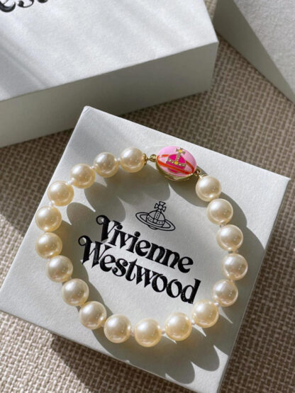 Vivienne Westwood Planet Crystal Pearl Bracelet - Image 5