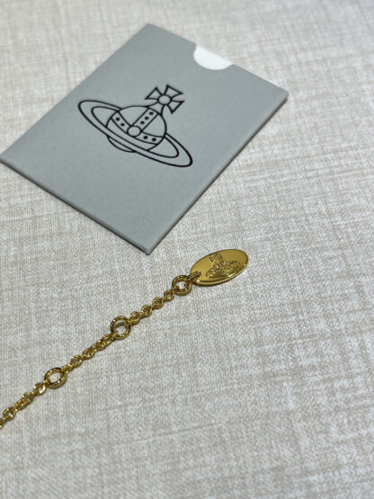 Vivienne Westwood Pearl Cloud Small Saturn Charm Bracelet - Image 5