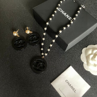 Chanel Pearl Double C Circle Necklace