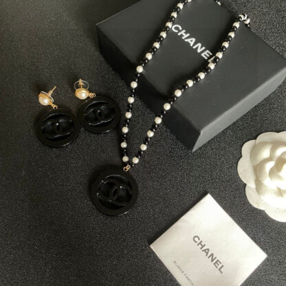Chanel Pearl Double C Circle Necklace
