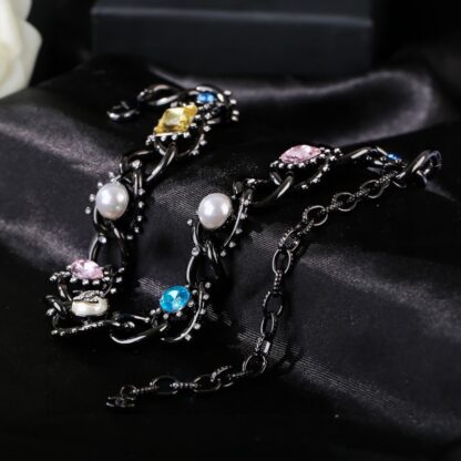 Chanel Pearl and Rhinestone Necklace - Image 6