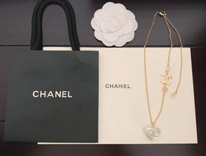 Chanel white heart necklace - Image 4