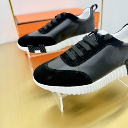 Hermès Spring and Summer Couple's Black and White Color Matching Sports Casual Shoes - Image 5