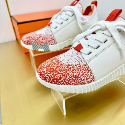 Hermes Spring and Summer Couples White and Red Colorblock Breathable and Durable Sports Casual Shoes - Image 5