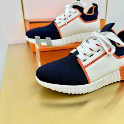 Hermès Spring and Summer Couples Blue and Orange Colorblock Breathable and Durable Sports Casual Shoes - Image 5
