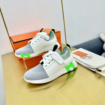 Hermes Spring and Summer Couple's Gray Green Breathable and Durable Sports Casual Shoes - Image 5