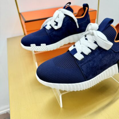 Hermes Spring and Summer Couples British Blue and White Color Matching Breathable and Durable Sports Casual Shoes - Image 5