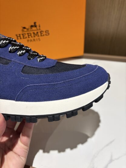 Hermès men's blue and black breathable sports shoes - Image 6