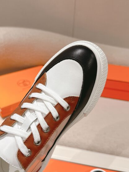 Hermes couple pink brown fashion retro casual skateboard shoes - Image 6