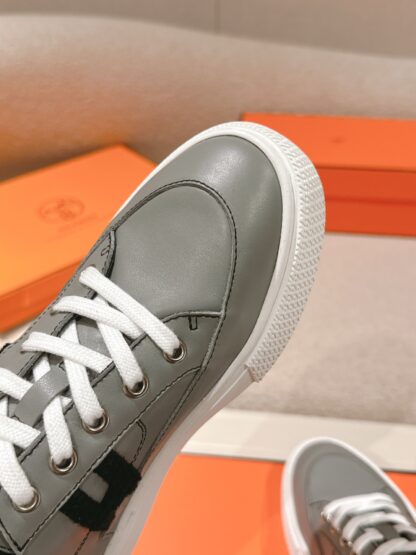 Hermes gray and black couple fashion casual skateboard shoes - Image 6