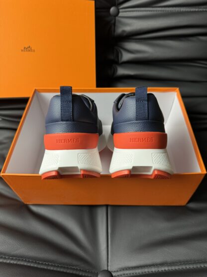 Hermès Dark Blue Premium Ultra Lightweight Sneakers - Image 6