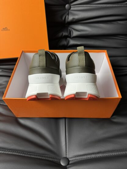 Hermes dark green high-end elegant casual shoes - Image 6