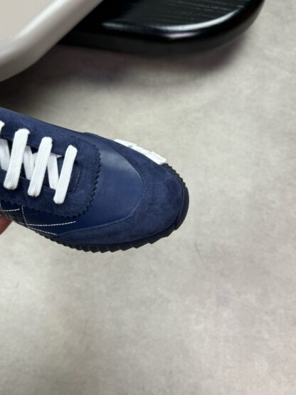 Hermès blue and white color matching embroidery brand temperament thick-soled casual shoes - Image 6