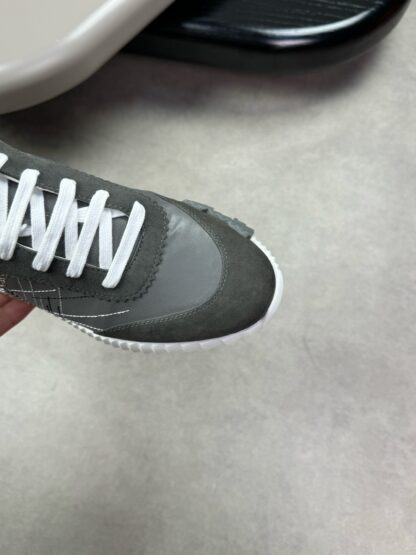 Hermès gray and white color matching embroidery brand temperament thick-soled casual shoes - Image 6