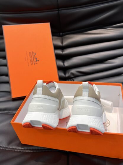 Hermes men's white apricot soft and comfortable casual sports shoes - Image 6