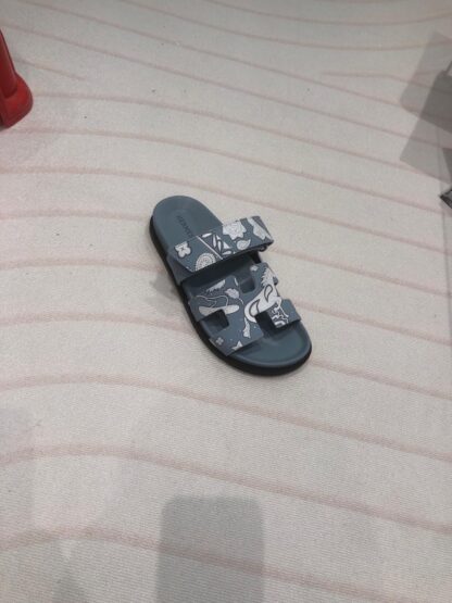 Hermès couple light blue and white woven sandals - Image 3