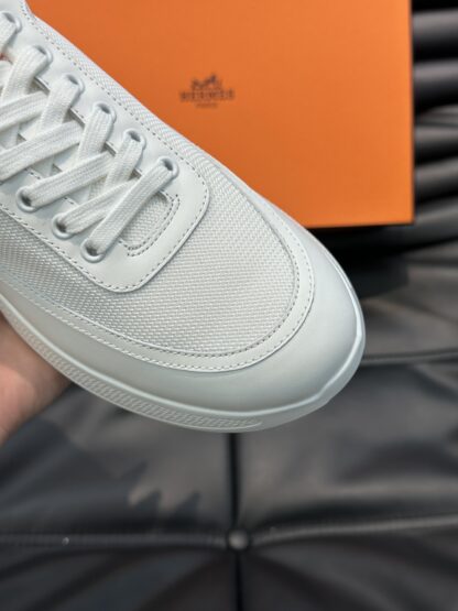 Hermes Men's Comfortable Soft White Casual Sneakers - Image 6
