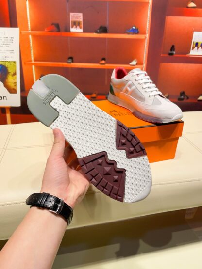 Hermes apricot grey French Paris catwalk simple casual shoes - Image 6